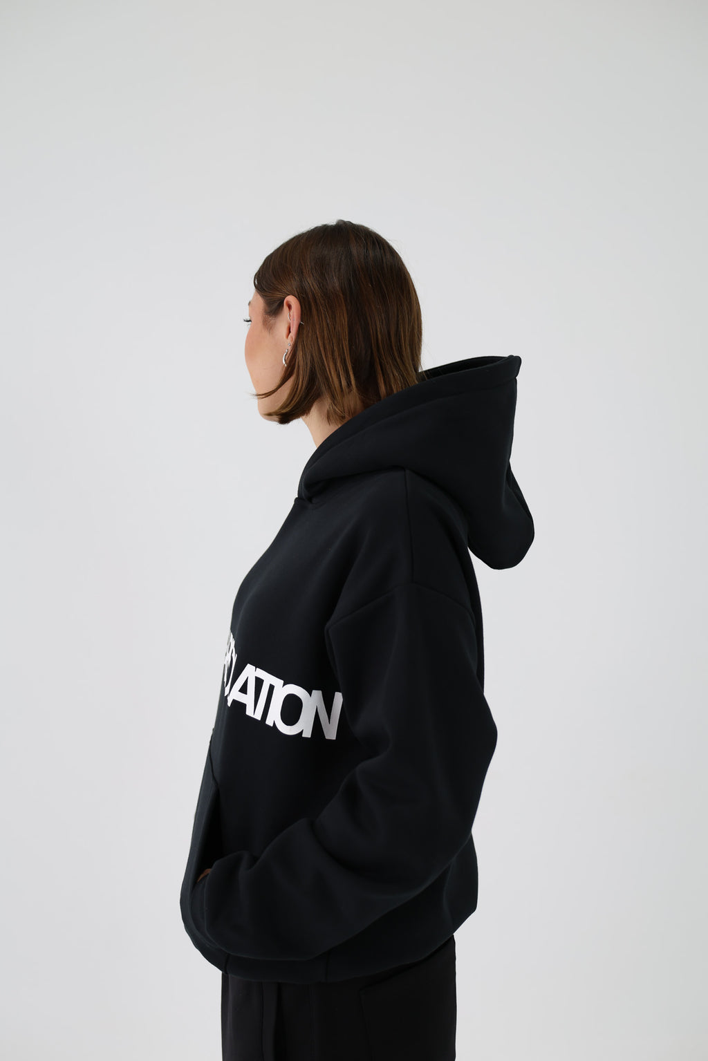 FLEECE HOOD - MATTE BLACK