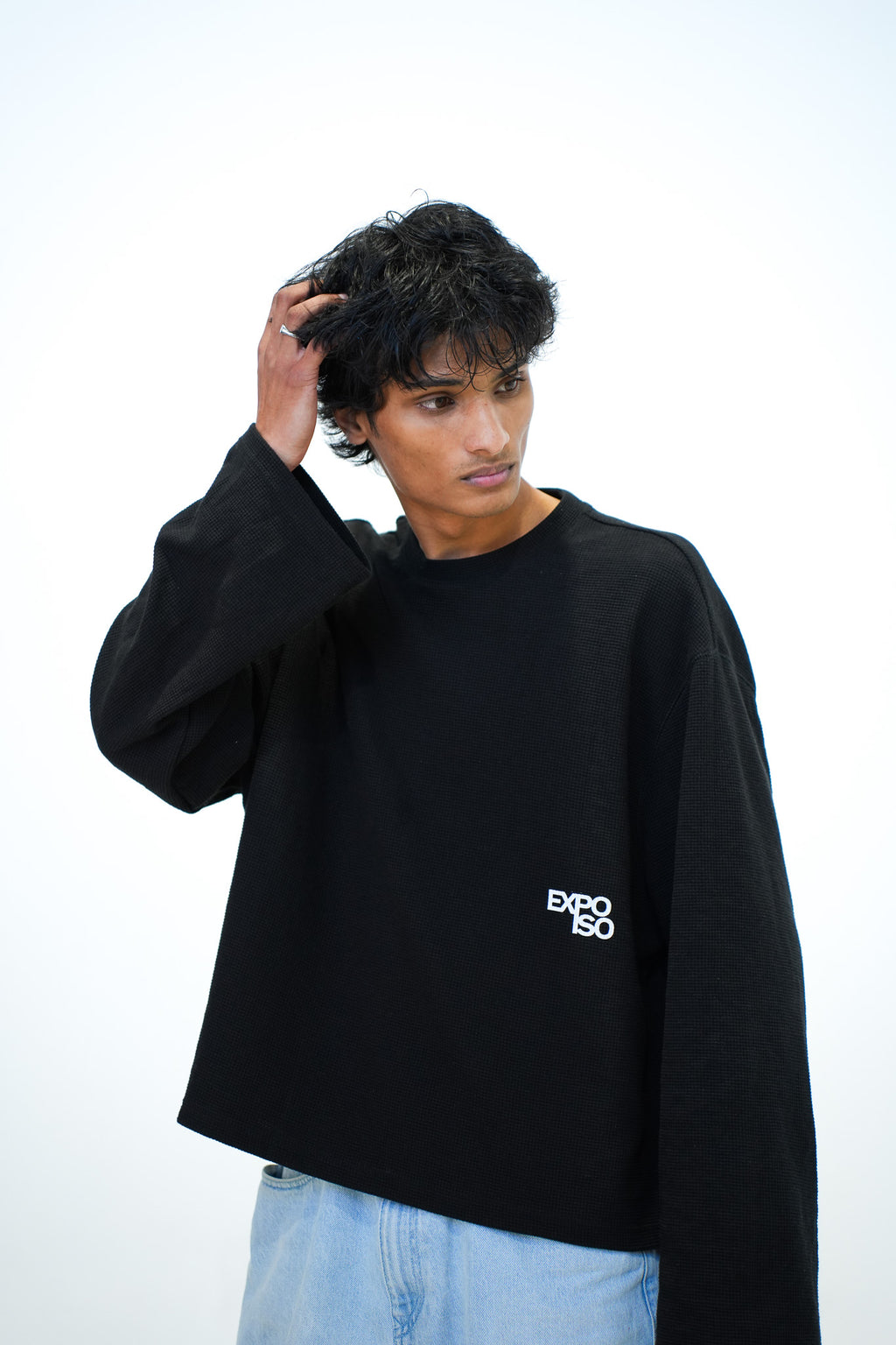 BLACK WAFFLE LS
